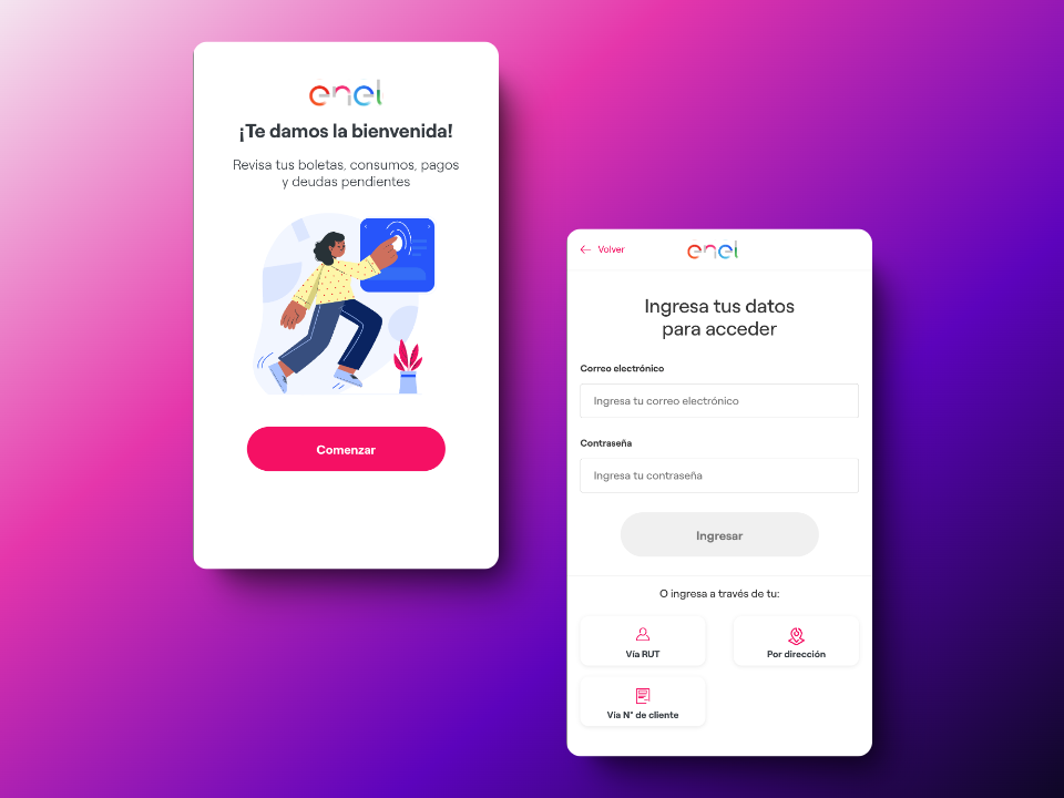 Captura del proyecto Tótem Autoconsulta Enel